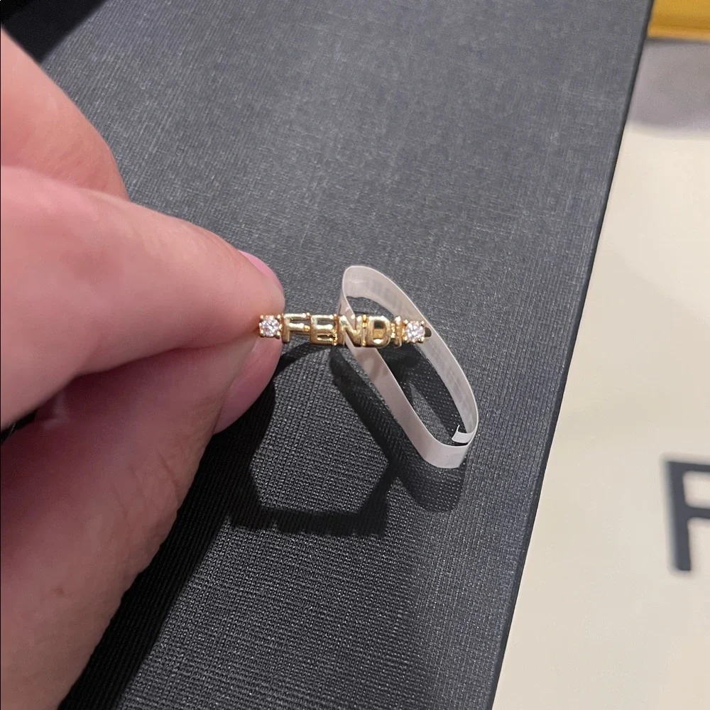 Fendi Gold Logo Ring